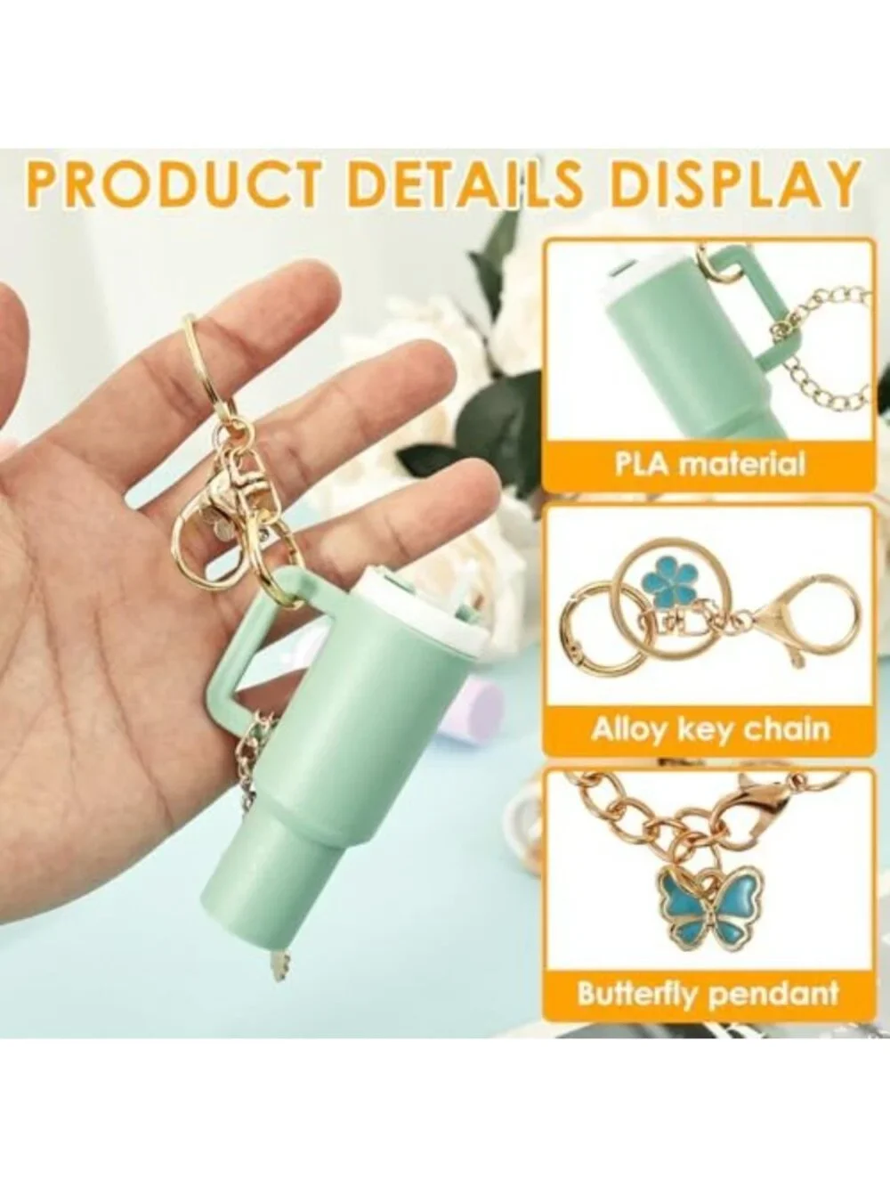 20PCS Mini Tumbler Keychains & Chapstick Holders for Women’s Handbags & Purses